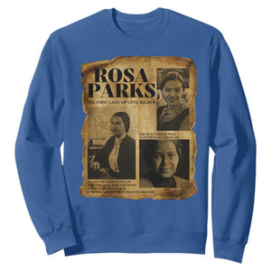 Vintage Rosa Parks Sweatshirt Women Empowerment Inspirational Quote TS12 Royal Blue Print Your Wear