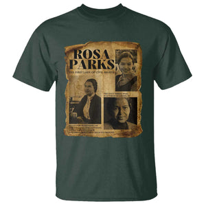 Vintage Rosa Parks T Shirt Women Empowerment Inspirational Quote TS12 Dark Forest Green Print Your Wear