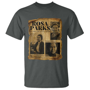 Vintage Rosa Parks T Shirt Women Empowerment Inspirational Quote TS12 Dark Heather Print Your Wear