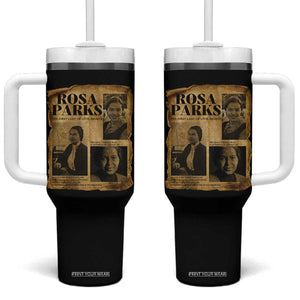 Vintage Rosa Parks Tumbler With Handle Women Empowerment Inspirational Quote TS12 One Size: 40 oz Black Print Your Wear