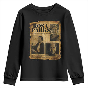 Vintage Rosa Parks Youth Sweatshirt Women Empowerment Inspirational Quote TS12 Black Print Your Wear