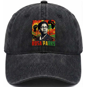 Rosa Parks Washed Cotton Baseball Cap Strong Black Women Pride TS12 Print Your Wear