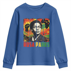 Rosa Parks Youth Sweatshirt Strong Black Women Pride TS12 Royal Blue Print Your Wear