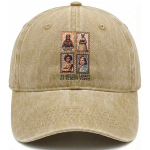 We Are The Legacy Of Strong Women Washed Cotton Baseball Cap Black History Month Gift TS12 Print Your Wear