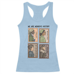 Black Women History Leaders Racerback Tank Top Womens History Month TS12 Light Blue Print Your Wear