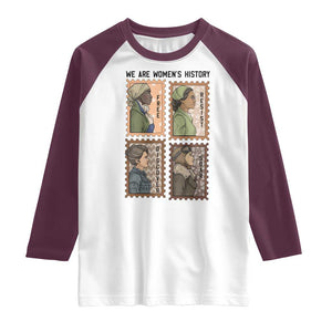 Black Women History Leaders Raglan Shirt Womens History Month TS12 White Maroon Print Your Wear