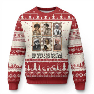 Women In History Ugly Christmas Sweater We Are The Legacy Of Strong Women TS12 Beige Red Print Your Wear