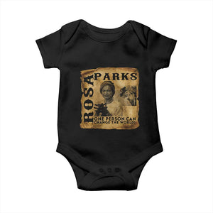 Rosa Parks Change The World Quote Baby Onesie Black Women Leader TS12 Black Print Your Wear