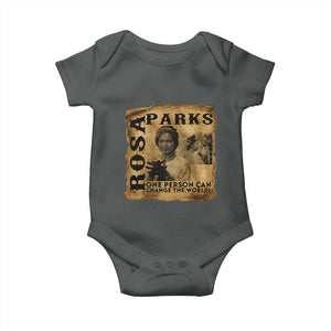 Rosa Parks Change The World Quote Baby Onesie Black Women Leader TS12 Dark Heather Print Your Wear