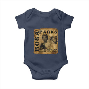 Rosa Parks Change The World Quote Baby Onesie Black Women Leader TS12 Navy Print Your Wear