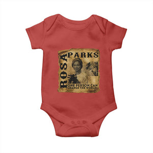 Rosa Parks Change The World Quote Baby Onesie Black Women Leader TS12 Red Print Your Wear