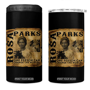 Rosa Parks Change The World Quote 4 in 1 Can Cooler Tumbler Black Women Leader TS12 One Size: 16 oz Black Print Your Wear