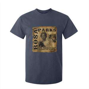 Rosa Parks Change The World Quote T Shirt For Kid Black Women Leader TS12 Navy Print Your Wear