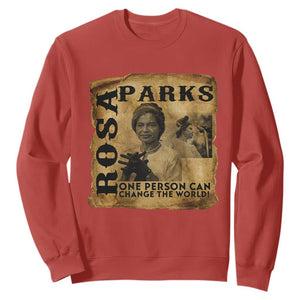 Rosa Parks Change The World Quote Sweatshirt Black Women Leader TS12 Red Print Your Wear