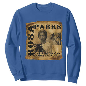 Rosa Parks Change The World Quote Sweatshirt Black Women Leader TS12 Royal Blue Print Your Wear