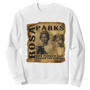 Rosa Parks Change The World Quote Sweatshirt Black Women Leader TS12 White Print Your Wear