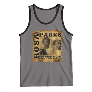 Rosa Parks Change The World Quote Tank Top Black Women Leader TS12 Deep Heather Black Print Your Wear