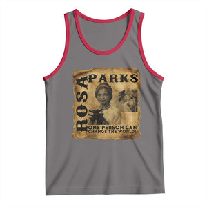 Rosa Parks Change The World Quote Tank Top Black Women Leader TS12 Deep Heather Red Print Your Wear