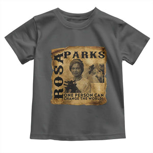 Rosa Parks Change The World Quote Toddler T Shirt Black Women Leader TS12 Dark Heather Print Your Wear