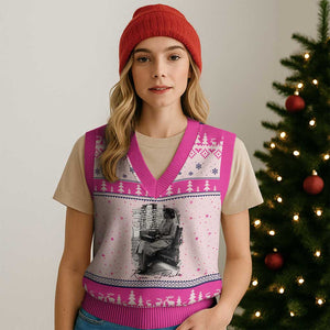 Rosa Parks Montgomery Bus Boycott V-Neck Knit Sweater Vest Civil Rights History TS12 Hot Pink Print Your Wear