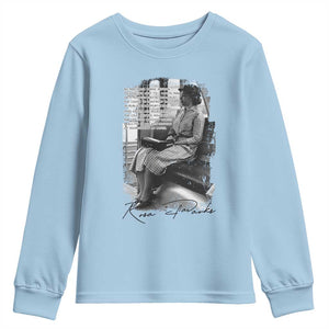 Rosa Parks Montgomery Bus Boycott Youth Sweatshirt Civil Rights History TS12 Light Blue Print Your Wear