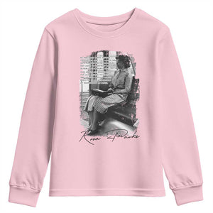 Rosa Parks Montgomery Bus Boycott Youth Sweatshirt Civil Rights History TS12 Light Pink Print Your Wear