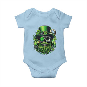 Irish Leprechaun Skull Baby Onesie St Patricks Day Party Gift TS12 Light Blue Print Your Wear