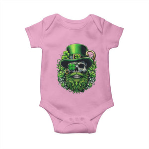 Irish Leprechaun Skull Baby Onesie St Patricks Day Party Gift TS12 Light Pink Print Your Wear