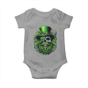 Irish Leprechaun Skull Baby Onesie St Patricks Day Party Gift TS12 Sport Gray Print Your Wear
