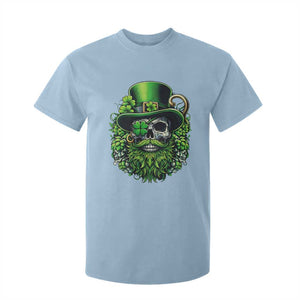 Irish Leprechaun Skull T Shirt For Kid St Patricks Day Party Gift TS12 Light Blue Print Your Wear
