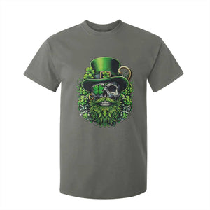 Irish Leprechaun Skull T Shirt For Kid St Patricks Day Party Gift TS12 Military Green Print Your Wear