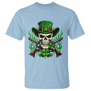 Irish Cowboy Skeleton T Shirt St Patricks Day Party Gift TS12 Light Blue Print Your Wear