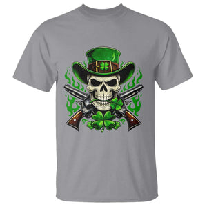 Irish Cowboy Skeleton T Shirt St Patricks Day Party Gift TS12 Sport Gray Print Your Wear