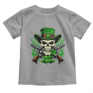 Irish Cowboy Skeleton Toddler T Shirt St Patricks Day Party Gift TS12 Sport Gray Print Your Wear