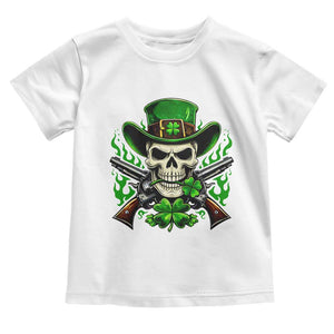 Irish Cowboy Skeleton Toddler T Shirt St Patricks Day Party Gift TS12 White Print Your Wear