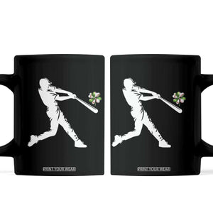 St Patricks Day Baseball Batter Coffee Mug Irish Sports Gift TS12 Black Print Your Wear