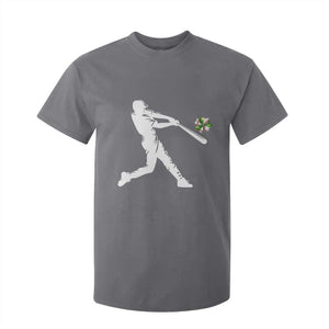 St Patricks Day Baseball Batter T Shirt For Kid Irish Sports Gift TS12 Charcoal Print Your Wear