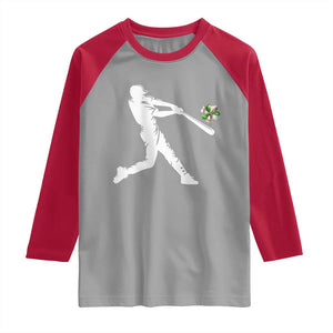 St Patricks Day Baseball Batter Raglan Shirt Irish Sports Gift TS12 Sport Gray Red Print Your Wear