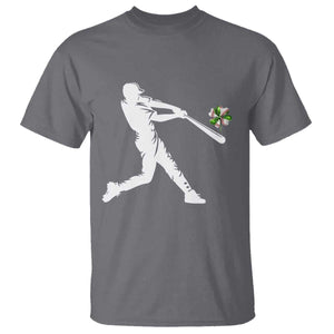 St Patricks Day Baseball Batter T Shirt Irish Sports Gift TS12 Charcoal Print Your Wear