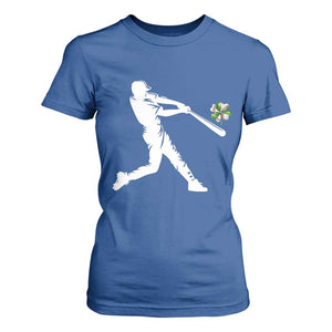 St Patricks Day Baseball Batter T Shirt For Women Irish Sports Gift TS12 Royal Blue Print Your Wear