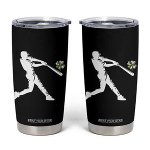 St Patricks Day Baseball Batter Tumbler Cup Irish Sports Gift TS12 Black Print Your Wear