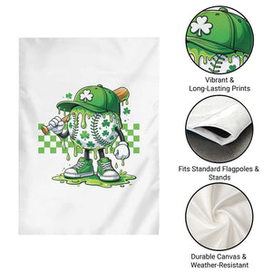 St Patricks Day Shamrock Baseball Player Gift Garden Flag TS12 Print Your Wear