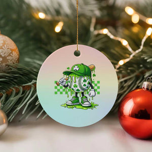 St Patricks Day Shamrock Baseball Player Gift Ceramic Ornament TS12 1pc Pastel Print Your Wear