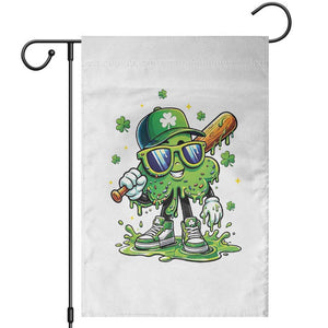 Funny St Patricks Day Clover Baseball Player Gift Garden Flag TS12 White Print Your Wear