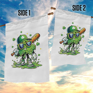 Funny St Patricks Day Clover Baseball Player Gift Garden Flag TS12 Print Your Wear