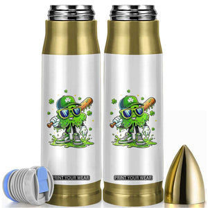 Funny St Patricks Day Clover Baseball Player Gift Bullet Tumbler TS12 White Print Your Wear