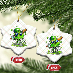 Funny St Patricks Day Clover Baseball Player Gift Ceramic Ornament TS12 Print Your Wear