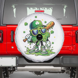 Funny St Patricks Day Clover Baseball Player Gift Spare Tire Cover TS12 White Print Your Wear