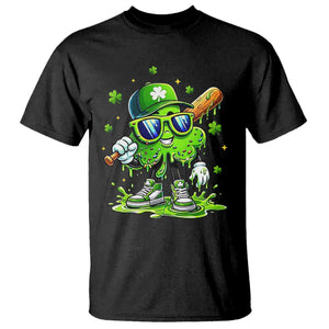 Funny St Patricks Day Clover Baseball Player Gift T Shirt TS12 Black Print Your Wear