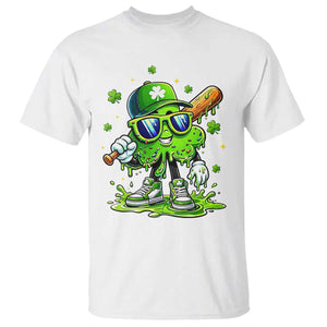 Funny St Patricks Day Clover Baseball Player Gift T Shirt